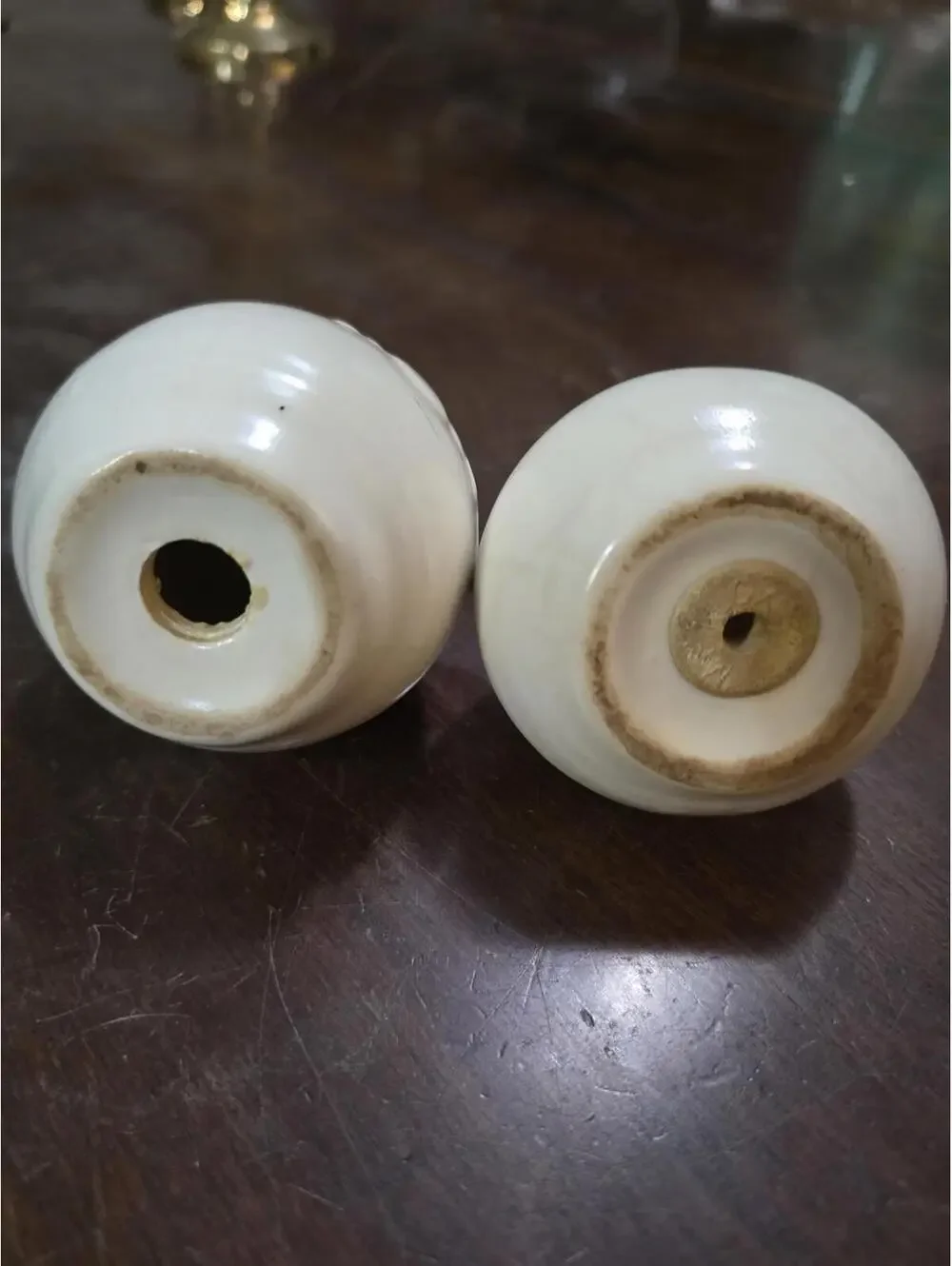 Vintage White Ceramic Floral Salt and Pepper Shakers